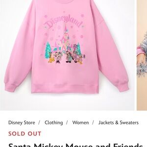 Santa Mickey Mouse and friends holiday pullover sweatshirt for women- Disneyland